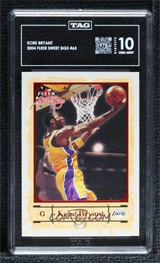 2004-05 Fleer Sweet Sigs - [Base] #63 - Kobe Bryant [TAG 10 GEM MINT]