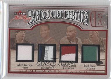 2004-05 Fleer Sweet Sigs - Hardcourt Heroics - Quad Patches #HHQ-AI/TM/VC/PP - Allen Iverson, Tracy McGrady, Vince Carter, Paul Pierce /28