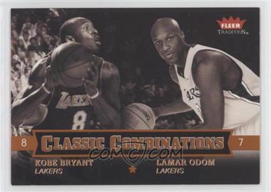 2004-05 Fleer Tradition - Classic Combinations #3 CC - Kobe Bryant, Lamar Odom /250