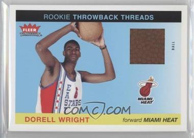 2004-05 Fleer Tradition - Rookie Throwback Threads - Ball #TT-DW - Dorell Wright