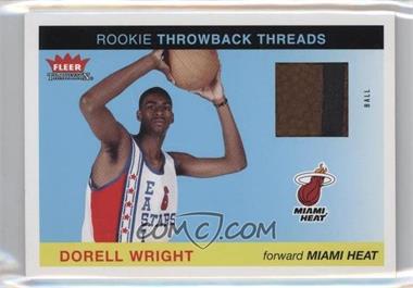 2004-05 Fleer Tradition - Rookie Throwback Threads - Ball #TT-DW - Dorell Wright