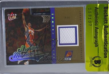 2004-05 Fleer Ultra - Season Crowns - Gold Jersey #SC-SM.1 - Shawn Marion /99 [BAS Authentic]