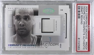 2004-05 Hoops Hot Prospects - Draft Rewind - Corporate Archive Proof #DR/TD - Tim Duncan [PSA Authentic]