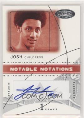 2004-05 Hoops Hot Prospects - Notable Notations #NN/JC - Josh Childress /50