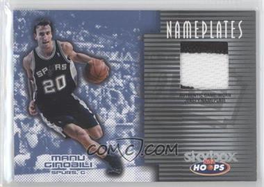 2004-05 NBA Hoops - Nameplates #NP/MG - Manu Ginobili /49