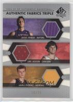 Rafael Araujo, Luke Jackson, Andris Biedrins [EX to NM] #/25