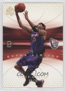 2004-05 SP Authentic - [Base] - Extra Limited #52 - Vince Carter /25