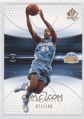 2004-05 SP Authentic - [Base] - Limited #21 - Andre Miller /100