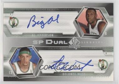 2004-05 SP Authentic - SP Dual Signatures #SP2-JW - Al Jefferson, Delonte West