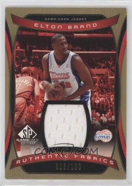 2004-05 SP Game Used - Authentic Fabrics - Gold #AF-EB - Elton Brand /100