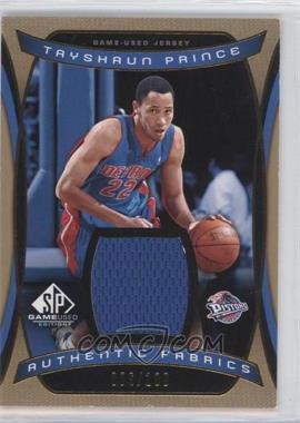 2004-05 SP Game Used - Authentic Fabrics - Gold #AF-PR - Tayshaun Prince /100