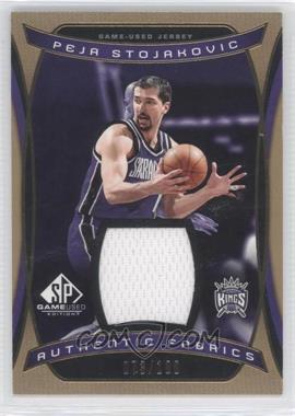 2004-05 SP Game Used - Authentic Fabrics - Gold #AF-PS - Peja Stojakovic /100