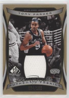 2004-05 SP Game Used - Authentic Fabrics - Gold #AF-TP - Tony Parker /100