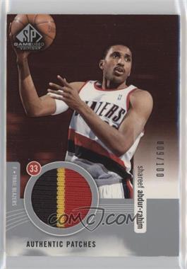 2004-05 SP Game Used - Authentic Patches #AP-SA - Shareef Abdur-Rahim /100 [EX to NM]
