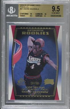 2004-05 SP Game Used - [Base] - Gold #97 - Authentic Rookies - Andre Iguodala /50 [BGS 9.5 GEM MINT]