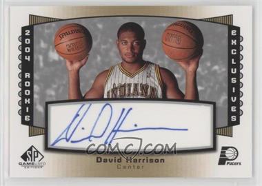 2004-05 SP Game Used - Rookie Exclusive Signatures #RE11 - David Harrison /100