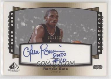 2004-05 SP Game Used - Rookie Exclusive Signatures #RE34 - Romain Sato /100