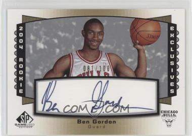 2004-05 SP Game Used - Rookie Exclusive Signatures #RE5 - Ben Gordon /100