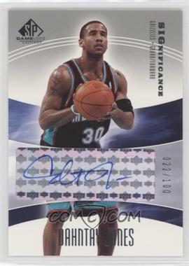 2004-05 SP Game Used - SIGnificance #SIG-DY - Dahntay Jones /100