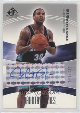 2004-05 SP Game Used - SIGnificance #SIG-DY - Dahntay Jones /100