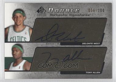 2004-05 SP Signature Edition - Authentic Dual Signatures #AS2-DT - Delonte West, Tony Allen /100