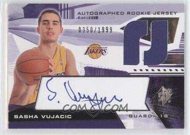 2004-05 SPx - [Base] #120 - Autographed Rookie Jersey - Sasha Vujacic /1999