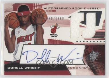 2004-05 SPx - [Base] #123 - Autographed Rookie Jersey - Dorell Wright /1999