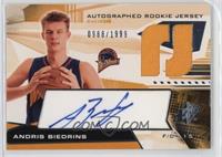 Autographed Rookie Jersey - Andris Biedrins #/1,999
