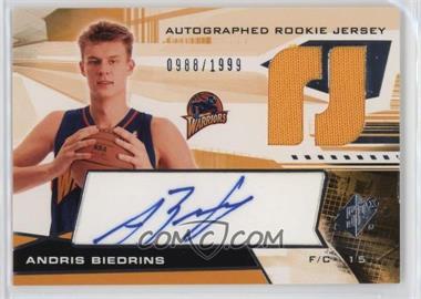 2004-05 SPx - [Base] #125 - Autographed Rookie Jersey - Andris Biedrins /1999