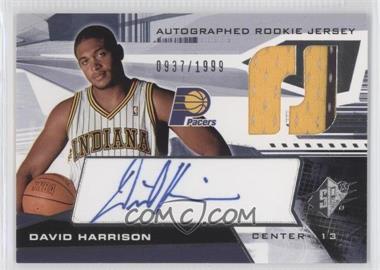2004-05 SPx - [Base] #132 - Autographed Rookie Jersey - David Harrison /1999