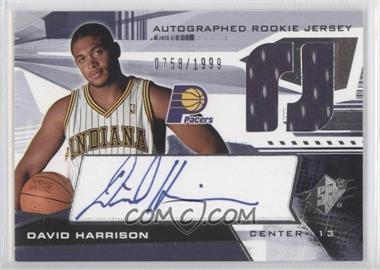 2004-05 SPx - [Base] #132 - Autographed Rookie Jersey - David Harrison /1999