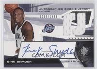 Autographed Rookie Jersey - Kirk Snyder #/1,999