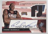 Autographed Rookie Jersey - Andre Iguodala #/750