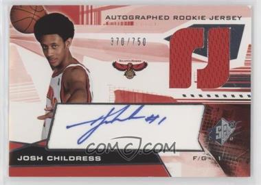 2004-05 SPx - [Base] #143 - Autographed Rookie Jersey - Josh Childress /750 [EX to NM]