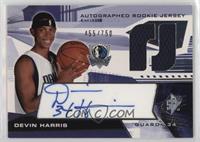 Autographed Rookie Jersey - Devin Harris #/750