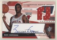 Autographed Rookie Jersey - Ben Gordon #/750