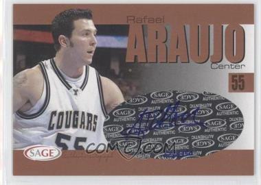2004-05 Sage Autographed Basketball - Authentic Autograph - Bronze #A2 - Rafael Araujo /350