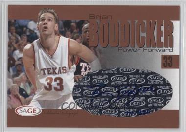 2004-05 Sage Autographed Basketball - Authentic Autograph - Bronze #A3 - Brian Boddicker /350