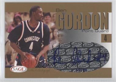 2004-05 Sage Autographed Basketball - Authentic Autograph - Gold #A12 - Ben Gordon /75