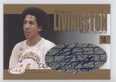 2004-05 Sage Autographed Basketball - Authentic Autograph - Gold #A19 - Shaun Livingston /100