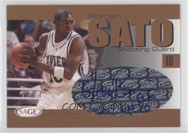 2004-05 Sage Autographed Basketball - Authentic Autograph - Gold #A28 - Romain Sato /170