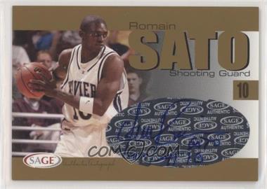 2004-05 Sage Autographed Basketball - Authentic Autograph - Gold #A28 - Romain Sato /170