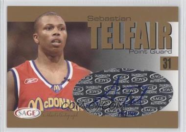 2004-05 Sage Autographed Basketball - Authentic Autograph - Gold #A33 - Sebastian Telfair /140