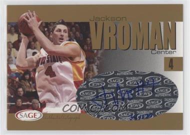 2004-05 Sage Autographed Basketball - Authentic Autograph - Gold #A35 - Jackson Vroman /170