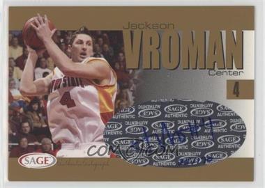 2004-05 Sage Autographed Basketball - Authentic Autograph - Gold #A35 - Jackson Vroman /170