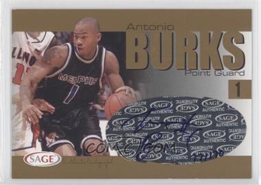 2004-05 Sage Autographed Basketball - Authentic Autograph - Gold #A5 - Antonio Burks /170