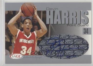 2004-05 Sage Autographed Basketball - Authentic Autograph - Silver #A13 - Devin Harris /150