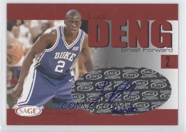 2004-05 Sage Autographed Basketball - Authentic Autograph #A7 - Luol Deng /400