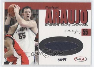 2004-05 Sage Autographed Basketball - Authentic Jersey - Red #JR1 - Rafael Araujo /99