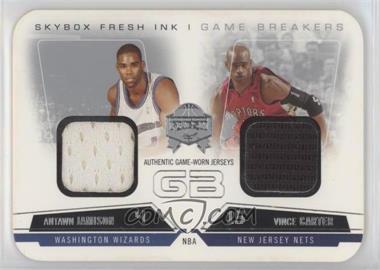 2004-05 Skybox Fresh Ink - Game Breakers Jerseys - Die-Cut #GB-AJ/VC - Antawn Jamison, Vince Carter /199